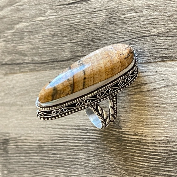 Artisan Jewelry - Picture Jasper Ring